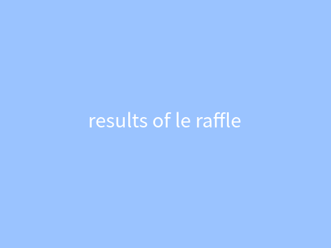 <3 LALRP raffle results <3