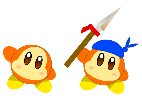 Bandana Waddle Dee and Waddle Drawing