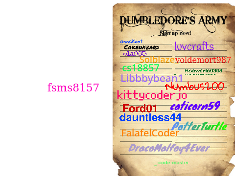 Dumbledore's Army Sign Up Sheet remix remix remix remix remix remix remix remix remix remix r… remix