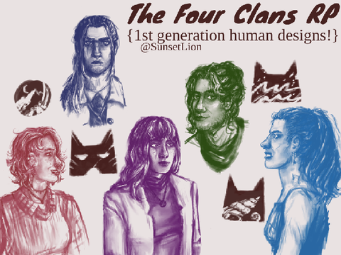 TFCRP art / 1st gen cats as humans
