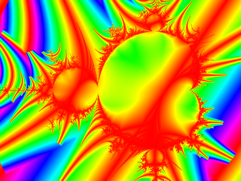 Mandelbrot (Orbit trap)(distance to a line)