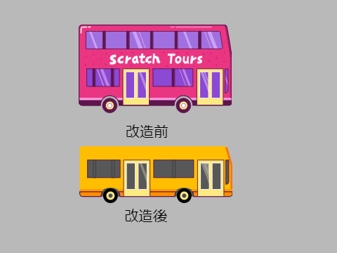 scratchのコスチュームでバス作ってみた