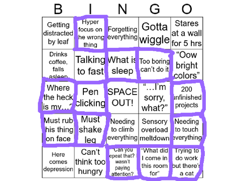 ADHD Bingo remix