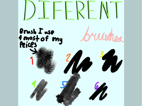 diferent brushes i can use for a colab!
