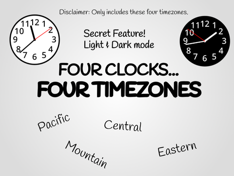Four Clocks… Four Time Zones