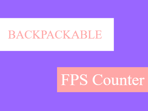 Backpackable FPS Counter