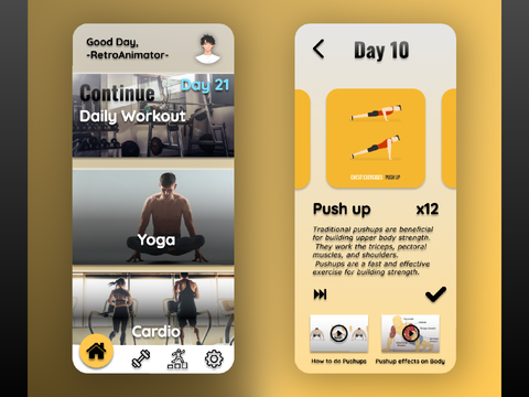 Gym App UI - Concept Design