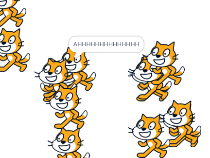 Scratch cat clones himself