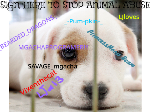 SIGN HERE TO STOP ANIMAL ABUSE remix remix remix