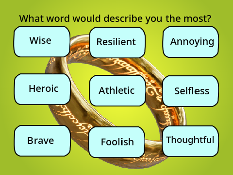 Lord of the Rings personality quiz