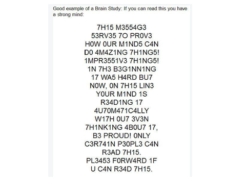 Can You read this? 