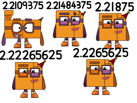 Numberblocks Two Hundred Fifty-Sixths 566-570