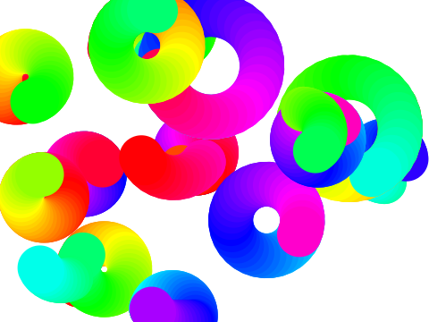 Rainbow Pen Spirals