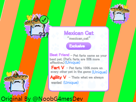 Custom Mexican Cat Pet (Pet Simulator X) 