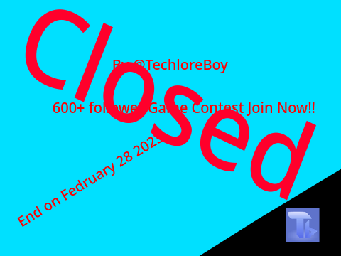600+ follower {Game Contest}  {Closed} #winnercontest #joinnowitendonfebruary292023