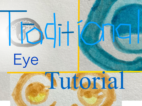 Traditional eye tutorial - how to draw 3 different types of eyes