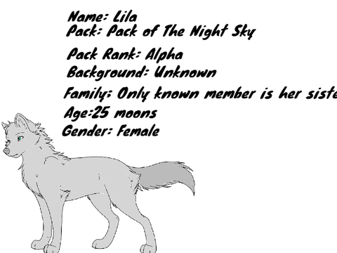 Lila the Wolf ( Pack of The Night Sky )