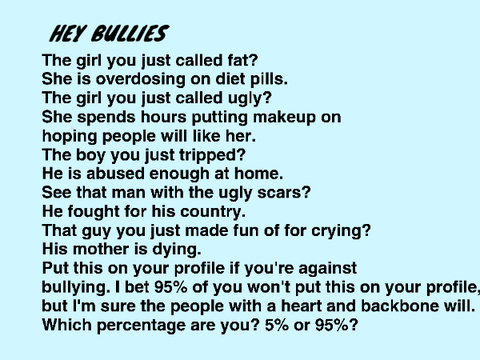 Hey bullies! 