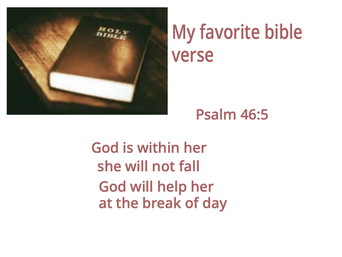 My favorite Bible verse