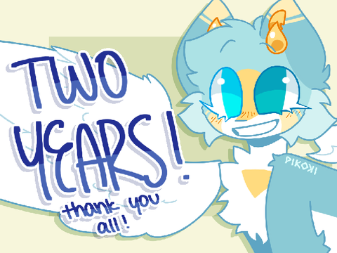 two years . anniversary art