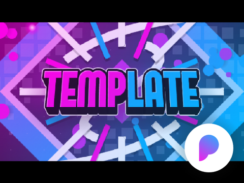 2D Blue and Pink Intro Template #art #animations