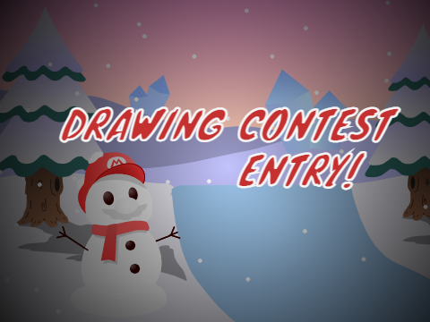 Drawing contest Entry! -Snowman Mario.