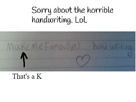 Handwriting Reveal! :D