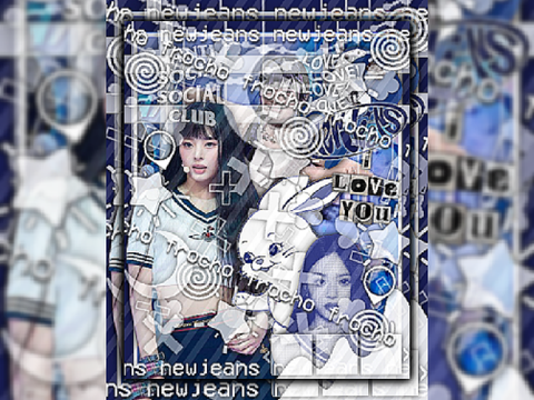 ⊹⁀☞ ✈️┆hanni - newjeans ⛲ collab ⛏┆▢