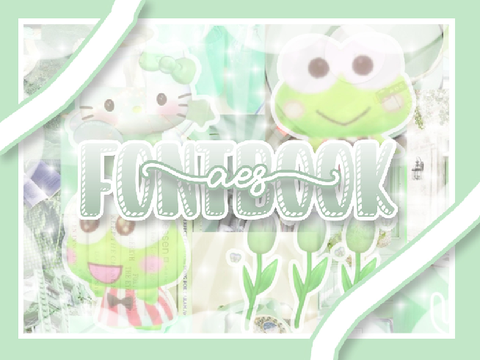 ♥︎₊˚ aes fontbook ❏ ˖* ೃ࿔