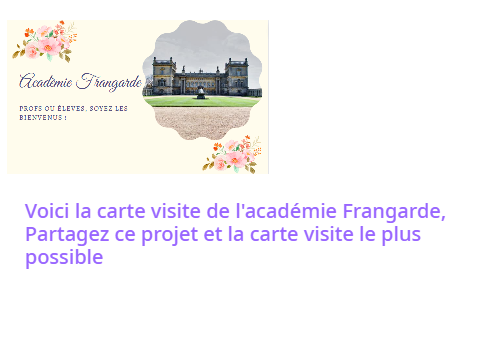 Carte visite AC.FR ( Académie Frangarde)