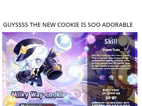 MILKY WAY COOKIE IS SO ADORABLE
