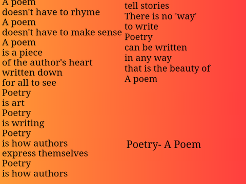 Poetry- A Poem