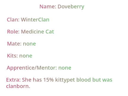 Doveberry bio