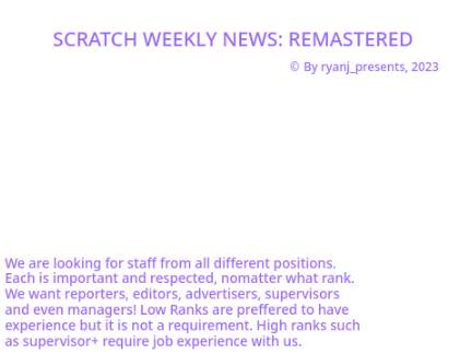 Scratch Weekly News: Remastered 