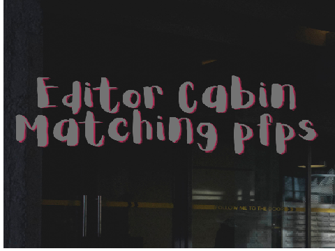 Editor Cabin matching pfps