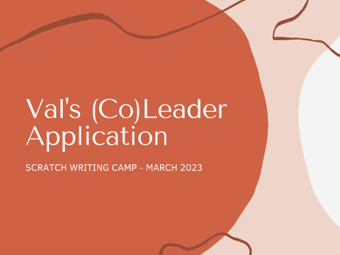 Orange ◌ Val's March 2023 (Co)Leader Application