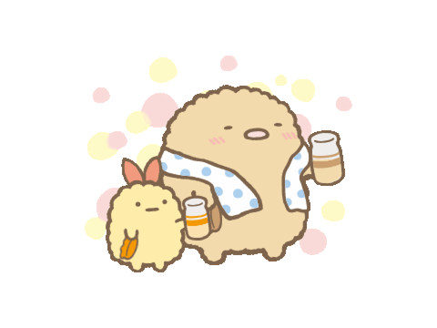 とんかつ,えびふらいのしっぽ　ジュースを飲む remix