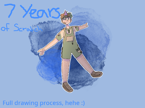 Seven Years on this Indescribable Website (drawing process)