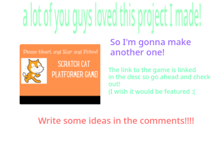 IDEAS FOR NEW GAME!
