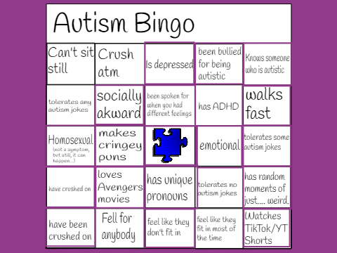 Autism Bingo-