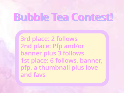 Bubble Tea Contest! 