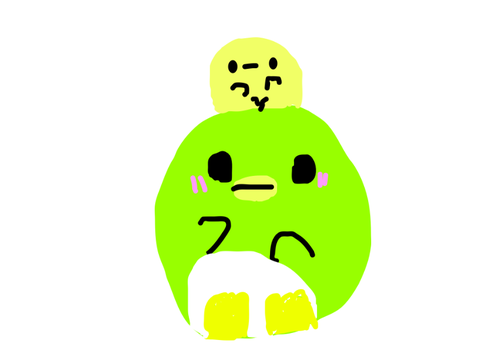 ぺんぎん？､たぴおか(イエロー)描いてみた