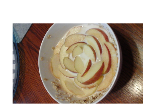 My apple flower on my oats