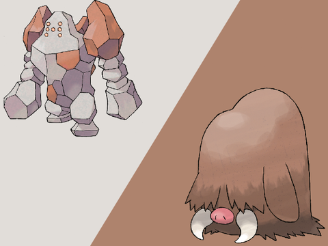 Pokemon Tournament: Round 1: Match 16: Regirock versus Piloswine!