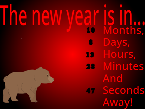 NEW YEAR COUNTDOWN FOR ANY YEAR