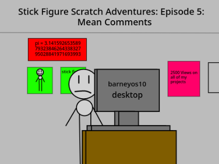 Stick Figure Scratch Adventures: Episode 5: Mean Comments