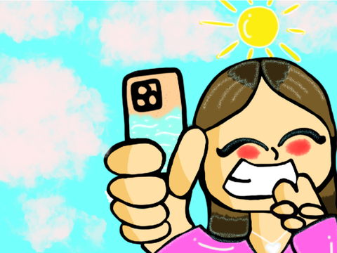 Girl holding phone :]