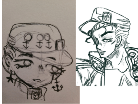 Couple more Jotaro Drawings