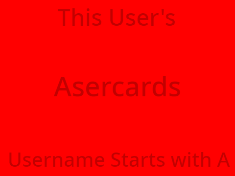 This User's Username Starts with A