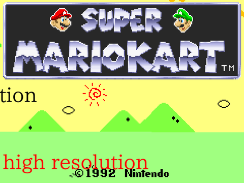 Super Mario Kart 画質アップ＆動作速度アップ版